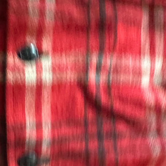 Vintage Wool Buffalo Check Red Black Plaid Men's Button Front Jacket - Picture 7 of 9
